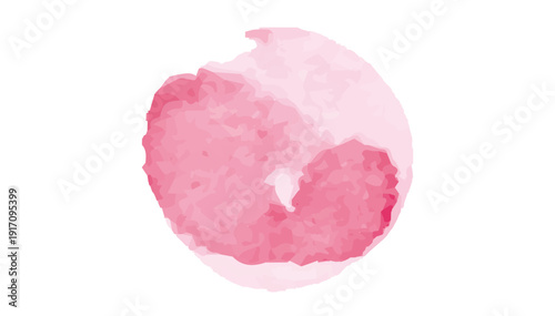 Abstract digital art of a pink circular shape, evoking softness and tranquility.