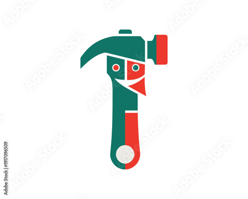 Creative Hammer Illustration Design for DIY Projects, Digital Art, Modern Style, Engaging Concept