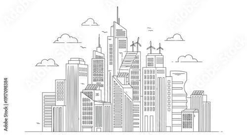 City skyline vector illustration