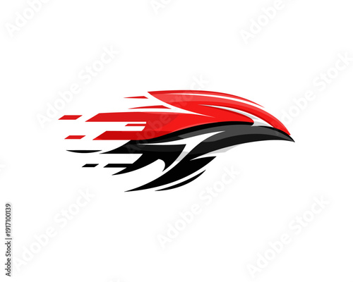 Free Download Dynamic Hawk Logo Design, Abstract Art, Digital Graphics, Modern Style, Vibrant Colors - GFXLoad