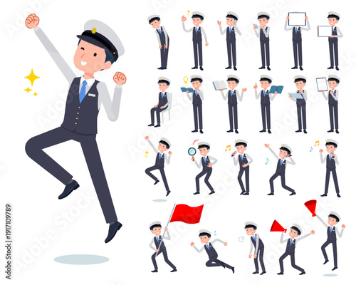 スマートフォンなどのデジタル機器を持つ運転手男性のセット