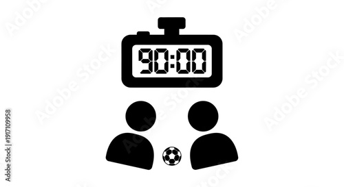 Soccer Players with Stopwatch Timing.