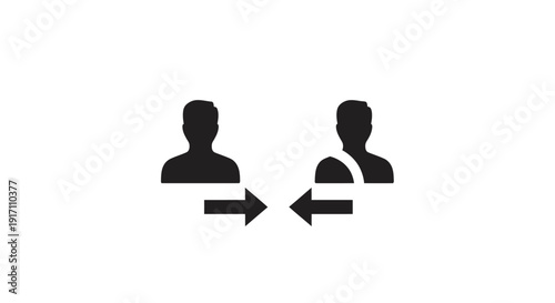 Two people communicating with each other.