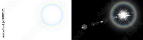 transparent sunlight special lens flare light effect.