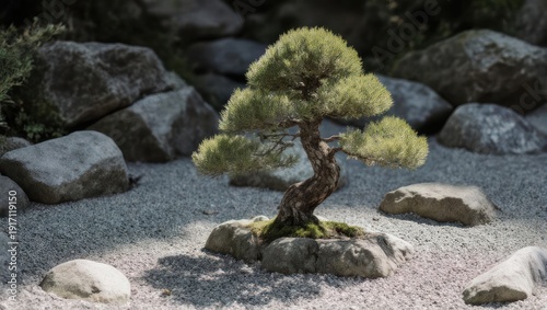 Zen Garden Bonsai Tree - A Miniature Landscape of Peace and Tranquility.
