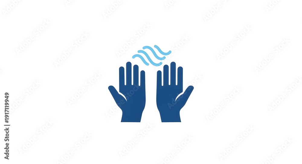 Fototapeta premium Hands releasing waves symbolizing freedom and release