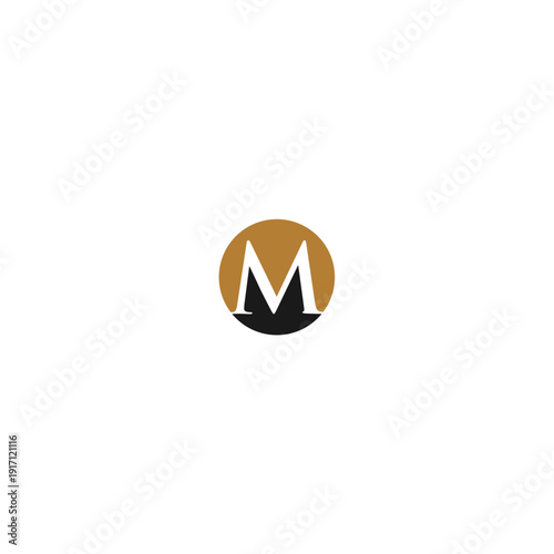 Creative, modern, elegant, trendy, unique, and artistic gold and dark grey initial letter M icon logo. Letter M icon logo design template. Creative initial M symbol.