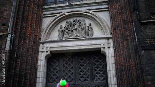 Wallpaper Mural Little girl walks around Basilica in Gdansk Torontodigital.ca