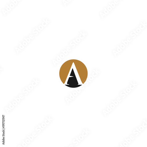 Creative, modern, elegant, trendy, unique, and artistic gold and dark gray initial letter A icon logo. Letter A icon logo design template. Creative initial A symbol.