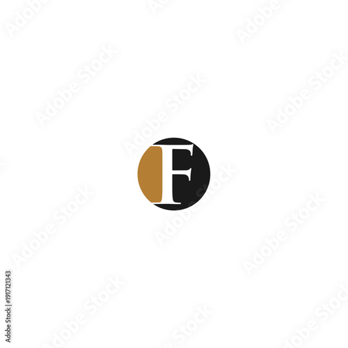 Creative, modern, elegant, trendy, unique, and artistic initial letter F icon logo in gold and dark gray. Letter F icon logo design template. Creative initial F symbol.