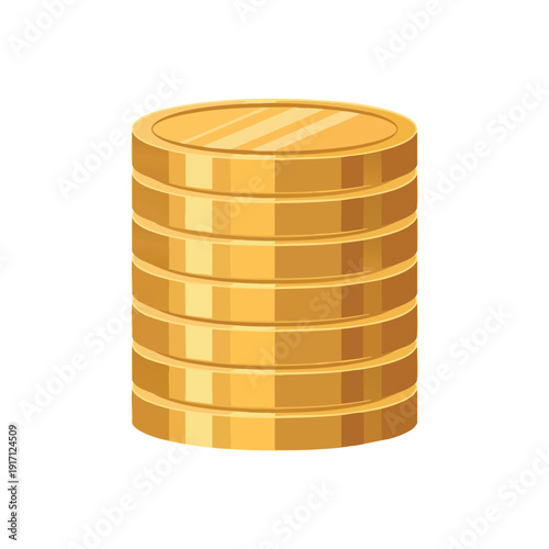 Stack of Gold Coins for Financial Growth and Investment