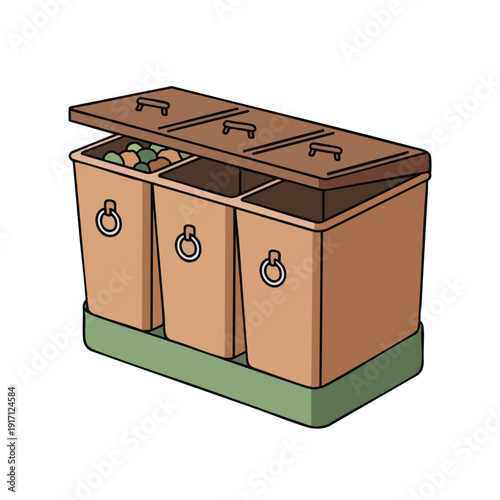 Eco Friendly Recycle Station with Multiple Bins for Waste Management