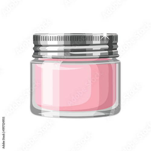 Empty Cosmetic Jar with Silver Lid for Skincare or Beauty Products