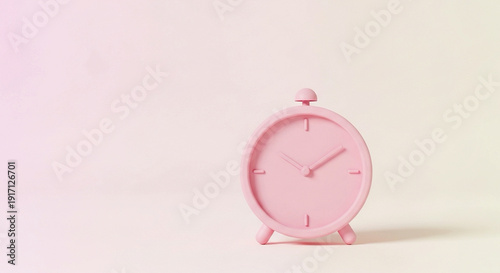 Pink alarm clock with copy space for deadline concept