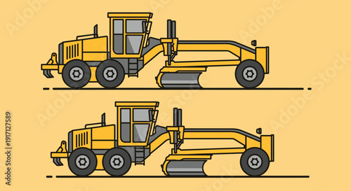 Yellow Road Roller Heavy Machinery Equipment.
