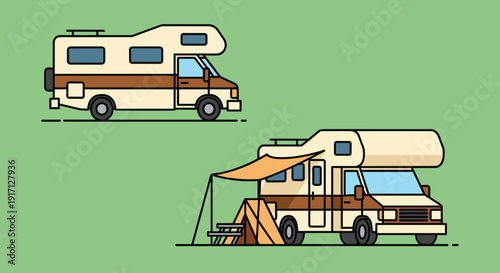 Recreational Vehicles Motorhome Camper Travel Trailer.