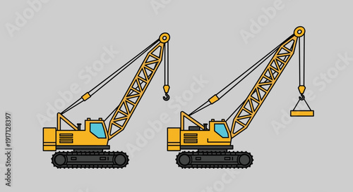 Crawler Crane Machines Heavy Construction Equipment.