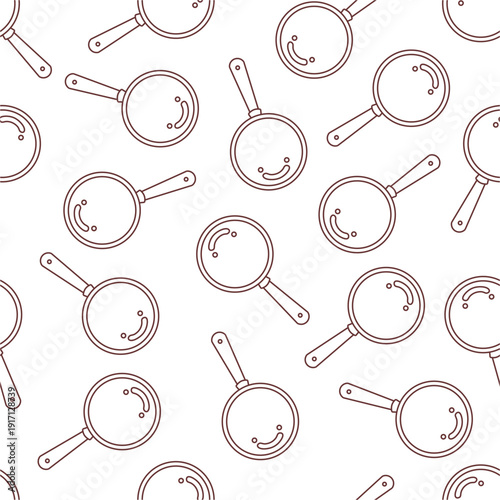 Loupe seamless pattern background. Seamless magnifying glass pattern. Magnifying glass doodle pattern background.	