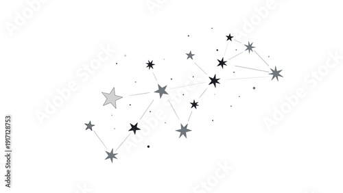 A beautiful illustration of a starry night sky with constellations