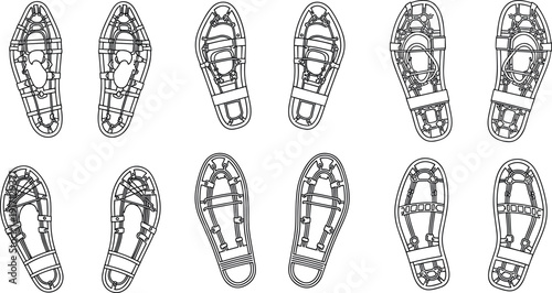 Collection of various spacecraft illustrations in different orientations