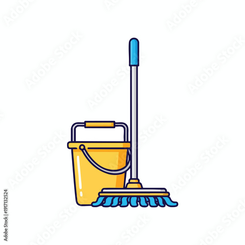Cleaning Equipment Set with Mop Bucket and Floor Mop for Household or Commercial Use