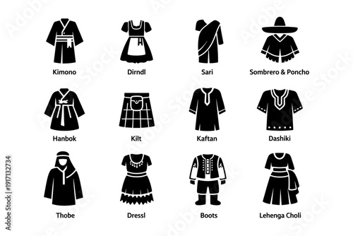 Traditional clothing styles from around the world