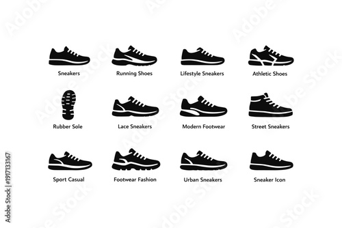 Sneaker icons: running, lifestyle, athletic, street, sport casual footwear