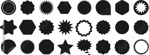 Geometric shape icon set Vector