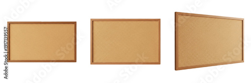 Konstfotografi Bulletin board isolated on white background, school bulletin board, classroom bu