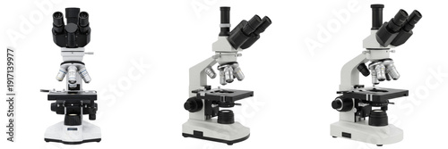 Microscope isolated on white background, school microscope, student microscope, classroom microscope, lab microscope, educational microscope, learning microscope, primary school microscope, high schoo