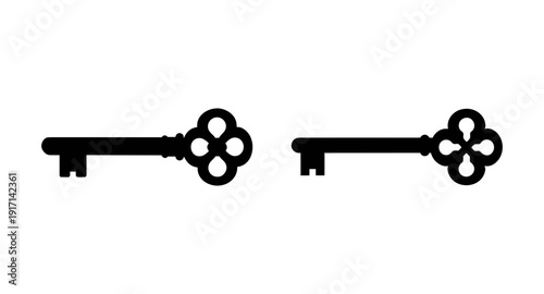 Unlocking secrets vintage key vector illustration antique key design for security and access needs