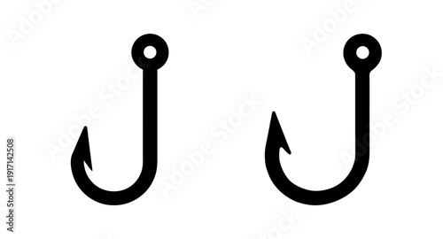 Fishing hooks vector image: detailed illustration of tackle, equipment, and angling gear design