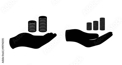 Hands holding money investment growth financial success wealth management and earnings concept