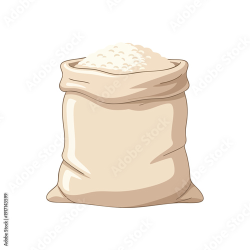 Open Bag of Flour for Cooking and Baking in Kitchen