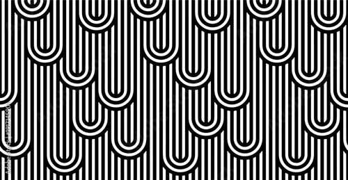 Geometric pattern featuring lines, shapes, design, texture, and illustration in a seamless visual representation