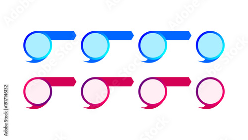 collection vector infographic circle design gradient blue and gradient purple theme