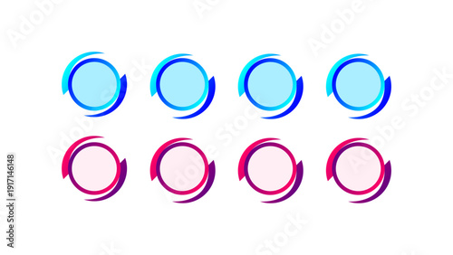 collection vector infographic circle design gradient blue and gradient purple theme