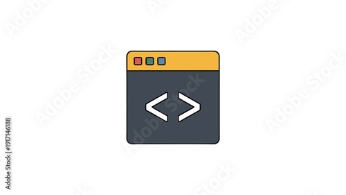 Coding Window Icon.