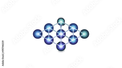 Geometric interconnected spheres network.