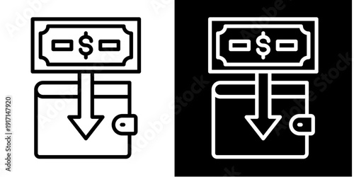 Income Icon Set White Mix Style Collection
