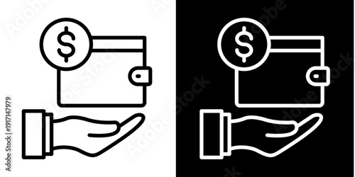 Pay Icon Set White Mix Style Collection
