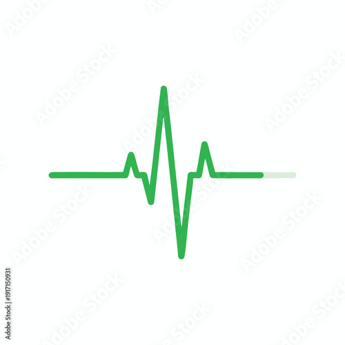 Innovative Medical Illustration of Heartbeat Line for Healthcare and Wellness Themes