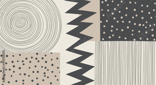 Geometric patterns with various shapes and designs on different backgrounds