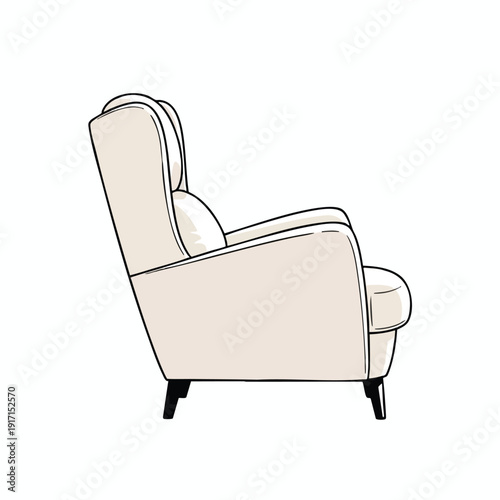 Elegant Comfortable Armchair for Living Room or Lounge Spaces