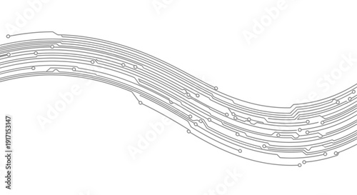 Abstract wavy lines pattern on white background.