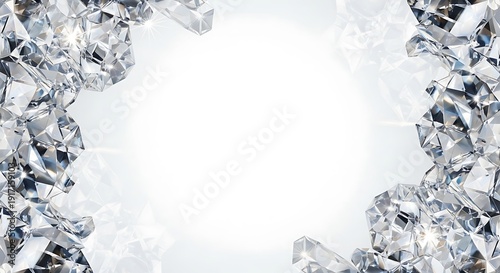 Stunning display of luminous diamonds forming a captivating border design