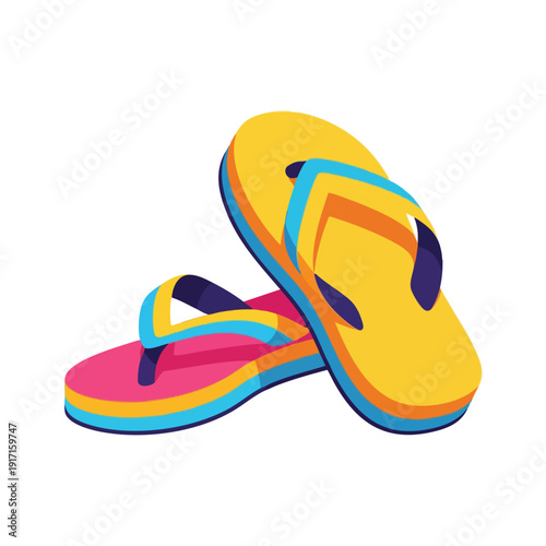 Colorful Summer Flip Flops for Beach and Casual Wear