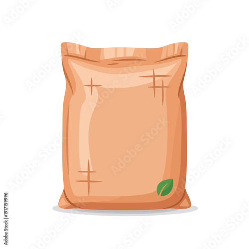 Unopened Fresh Food Bag on White Background for Grocery and Shopping Themes