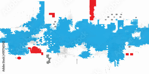 Colorful abstract paint splash background with map and Europe elements