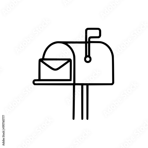 Mail Box Icon silhouette